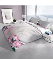 Cattleya Peacock 3D Pamuk Saten Çift Kişilik Nevresim Takımı