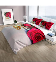 Cattleya Rosering 3D Pamuk Saten Çift Kişilik Nevresim Takımı