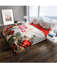 Cattleya NY Noel 3D Pamuk Saten Çift Kişilik Nevresim Takımı