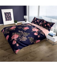 Cattleya Noble 3D Pamuk Saten Çift Kişilik Nevresim Takımı