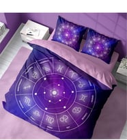 Monohome Astroloji 3D Pamuk Saten Çift Kişilik Nevresim Takımı