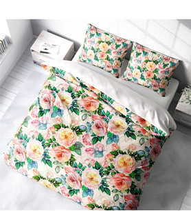 Monohome Flower Spring 3D Pamuk Saten Çift Kişilik Nevresim Takımı