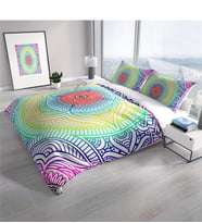 Cattleya  Rainbow 3D Pamuk Saten Çift Kişilik Nevresim Takımı