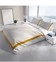 Cattleya White 3D Pamuk Saten Çift Kişilik Nevresim Takımı