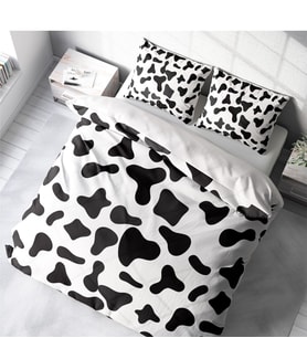 Monohome Cow 3D Pamuk Saten Çift Kişilik Nevresim Takımı