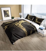 Cattleya Black Design 3D Pamuk Saten Çift Kişilik Nevresim Takımı