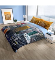 Cattleya  New York 3D Pamuk Saten Çift Kişilik Nevresim Takımı
