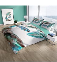 Cattleya New Feather 3D Pamuk Saten Çift Kişilik Nevresim Takımı