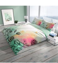 Monohome Fantastic Leaves Naturel Çift Kişilik Nevresim Takımı