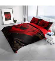 Monohome Red Black Heart 3D Çift Kişilik Nevresim Takımı