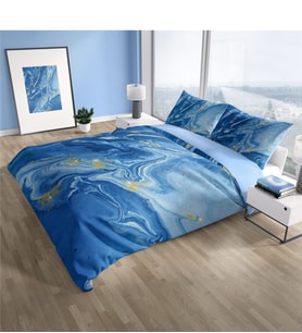 Cattleya Bluedream 3D Pamuk Saten Çift Kişilik Nevresim Takımı