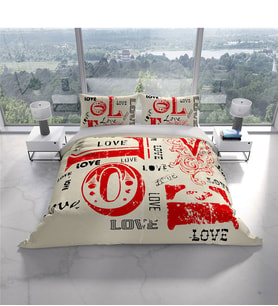 Cattleya Love 3D Pamuk Saten Çift Kişilik Nevresim Takımı