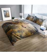 Cattleya Wolfface 3D Pamuk Saten Çift Kişilik Nevresim Takımı