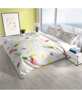 Cattleya Garden 3D Pamuk Saten Çift Kişilik Nevresim Takımı