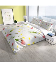 Cattleya Garden 3D Pamuk Saten Çift Kişilik Nevresim Takımı