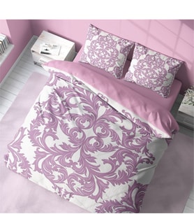 Monohome Pink Damask 3D Pamuk Saten Çift Kişilik Nevresim Takımı