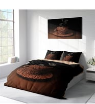 Monohome Sleep Coffee 3D Pamuk Saten Çift Kişilik Nevresim Takımı