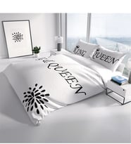 Monohome White King-Queen 3D Çift Kişilik Nevresim Takımı