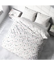 Monohome Terrazzo 3D Pamuk Saten Çift Kişilik Nevresim Takımı