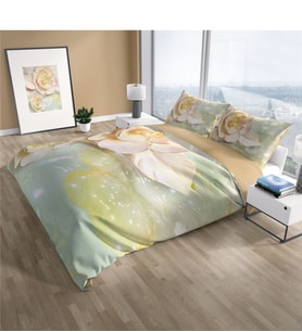 Cattleya Silvery 3D Pamuk Saten Çift Kişilik Nevresim Takımı