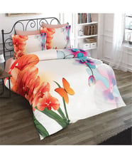 Monohome Orchid 2 3D Pamuk Saten Çift Kişilik Nevresim Takımı