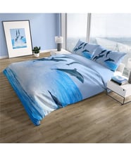 Cattleya Dolphin2 3D Pamuk Saten Çift Kişilik Nevresim Takımı