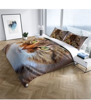 Monohome Tabby 3D Dijital Baskılı Çift Kişilik Nevresim Takımı