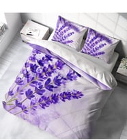 Monohome Lavender 3D Pamuk Saten Çift Kişilik Nevresim Takımı