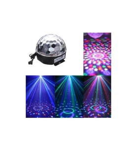 Bluetoothlu Led Küre Kristal Disko Topu Dönen Renkli Hoparlör Led
