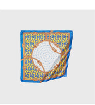 İpekevi Rope Mavi Saten İpek Mendil Model 01