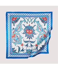 İpekevi Nikaia İpek Eşarp Model 01 (Mavi)