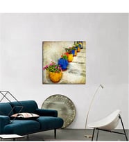 Tablosan  Saksıda Çiçekler Fotoğraf Kanvas Tablo - A-07-180