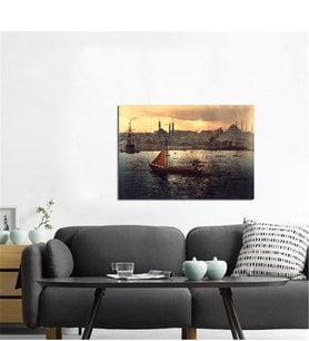 Tablosan Eski İstanbul Tarihi Yarımada Fotoğraf Kanvas Tablo - A-16-100