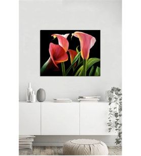 Tablosan  Dekoratif Çiçek Fotoğraf Kanvas Tablo - A-03-493