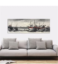 Tablosan Denizde Kayıklar Kanvas Tablo - B-08-039
