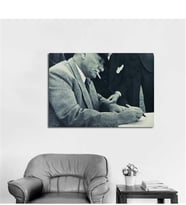 Tablosan  Atatürk Yazı Yazarken Kanvas Tablo - A-02-133