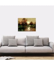 Tablosan Yağlı Boya Günbatımı Manzara Kanvas Tablo - B-17-103