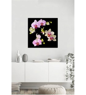 Tablosan  Pembe Çiçekler Fotoğraf Kanvas Tablo - A-03-484