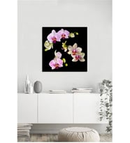Tablosan  Pembe Çiçekler Fotoğraf Kanvas Tablo - A-03-484