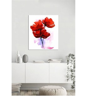 Tablosan Modern Gelincikler Çiçekler Kanvas Tablo - B-03-177