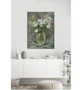 Tablosan Vazoda Çiçekler Kanvas Tablo - B-03-113