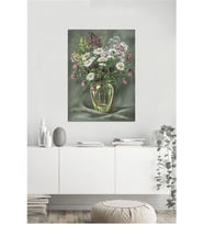 Tablosan Vazoda Çiçekler Kanvas Tablo - B-03-113