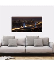 Tablosan Boğaz Köprüsü Gece Manzarası Fotoğraf Kanvas Tablo - A-16-159