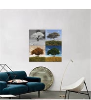 Tablosan Dört Mevsim Ağaçlar Fotoğraf Kanvas Tablo - A-20-246