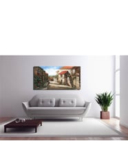 Tablosan Yağlı Boya Venedik Taş Evler Kanvas Tablo - LS-021