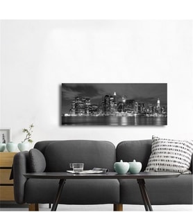 Tablosan Siyah Beyaz Manhattan Fotoğraf Kanvas Tablo - A-27-062