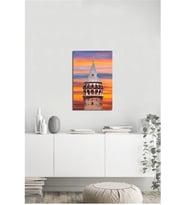 Tablosan Galata Kulesi Akşam Fotoğraf Kanvas Tablo - A-16-212