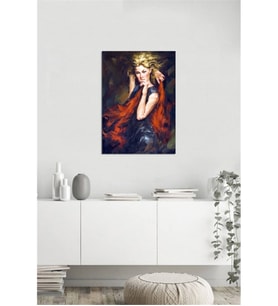 Tablosan Yağlı Boya Dansçı Kadın Kanvas Tablo - B-13-040