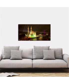 Tablosan Ortaköy Cami Gece Manzarası Fotoğraf Kanvas Tablo - A-16-160