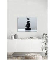 Tablosan Siyah Taşlar Zen Kanvas Tablo - A-23-067